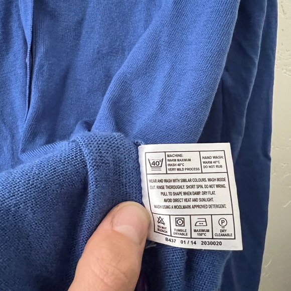 EWM 100% lambs wool lambswool cardigan sweater pure new wool made Scotland EUC - Picture 9 of 11